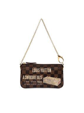 Louis Vuitton Damier Pochette Mira MM Chain Handbag Mini Shoulder Bag